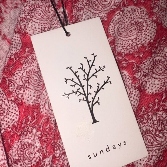 NEW NWT We are Sundays Red Tunic Coverup Dress Stretch 100% Cotton size 0 - Picture 5 of 12